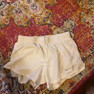 White Nike shorts